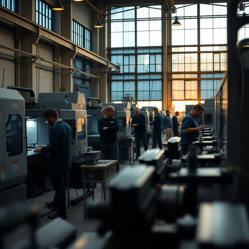 Pracovníci u CNC strojů v moderní brněnské výrobní hale